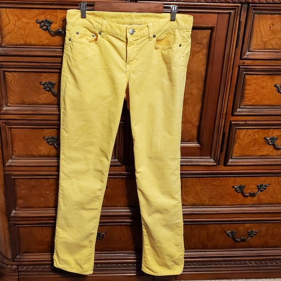 J CREW City Fit canary yellow corduroy jeans 30 R - Picture 4 of 5